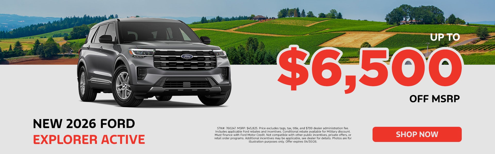 New 2026 Ford Explorer Active